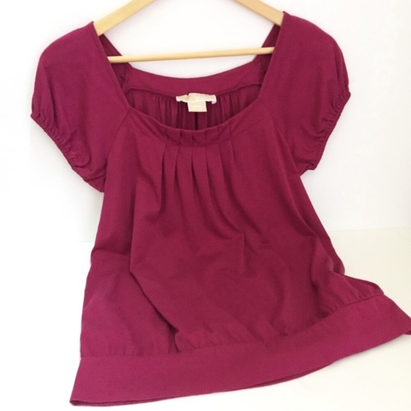 MICHAEL Michael Kors Tops - Michael Kors Burgundy Puff Sleeve Top